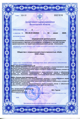Лист лицензии